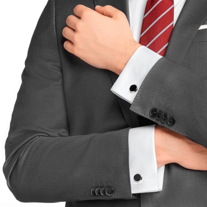 Gemelli Montblanc Meisterstück Tondi Acciaio e Onice 112896 - immagine 3