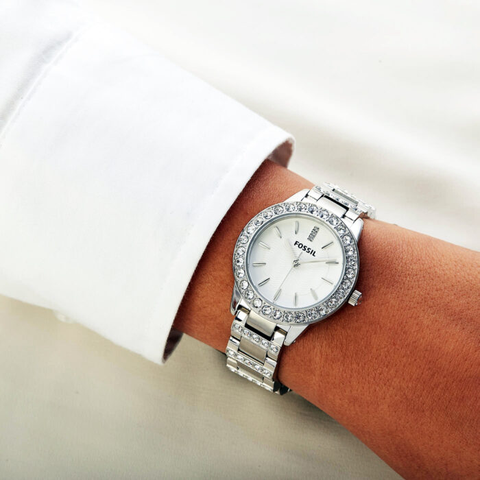 Orologio Donna Fossil Jesse Solo Tempo Acciaio Cristalli ES2362 - immagine 2