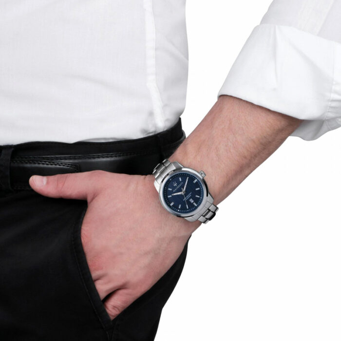 Orologio Uomo Maserati Successo Solo Tempo Acciaio Quadrante Blu R8853121004 - immagine 2