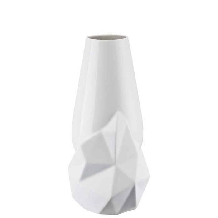 Vaso Rosenthal Geode Porcellana Bianco 27 cm - immagine 2