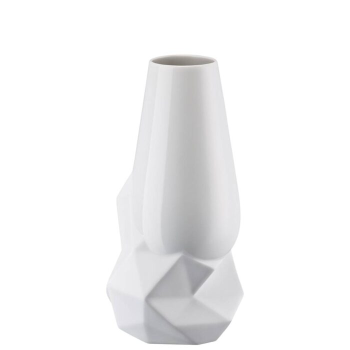 Vaso Rosenthal Geode Porcellana Bianco 27 cm - immagine 3