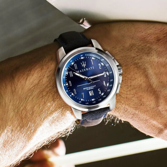 Orologio Uomo Maserati Successo Solo Tempo Pelle Blu R8851121003 - immagine 2