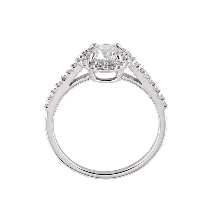 Anello Donna Solitario Multi Pietra Diamanti Naturali 0,59 + 0,22 ct - immagine 2