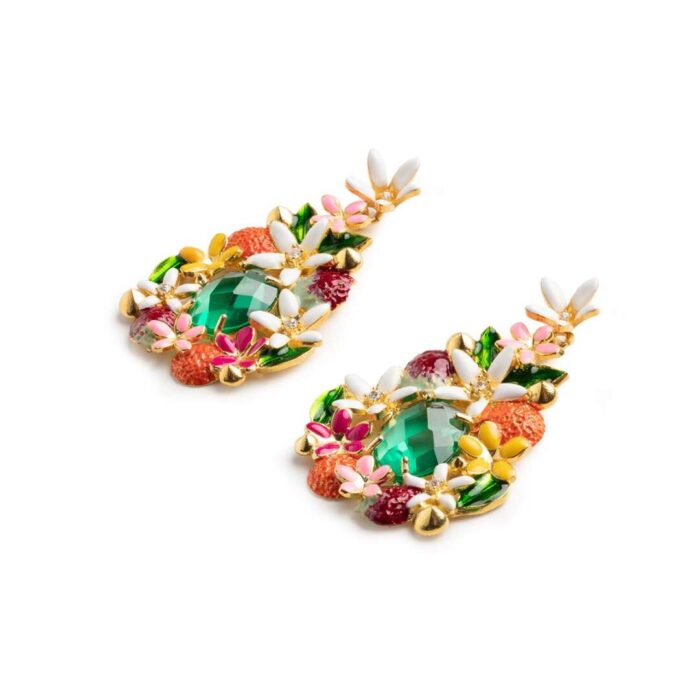 Orecchini Pendenti Donna Isola Bella TERRA SIAMITE VERDE 20001174 - immagine 2