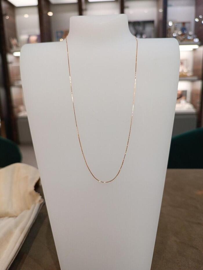 Collana Unisex Veneziana Oro Rosa 18 kt 45 cm - immagine 4