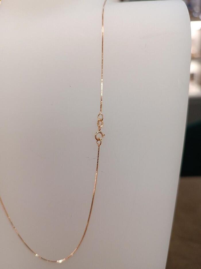 Collana Unisex Veneziana Oro Rosa 18 kt 45 cm - immagine 3