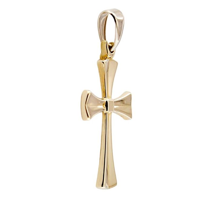Pendente Forma Croce Classica In Oro Giallo 18 kt - immagine 2
