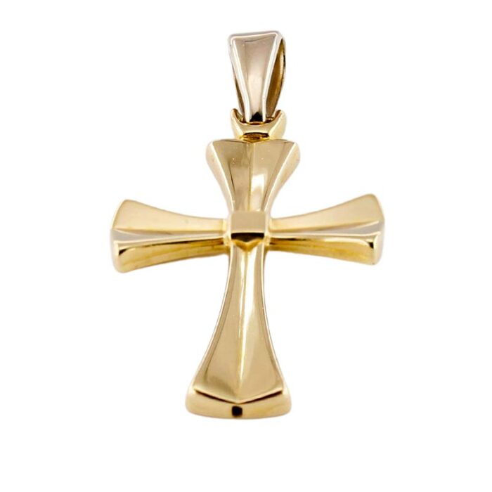 Pendente Forma Croce Classica In Oro Giallo 18 kt - immagine 3