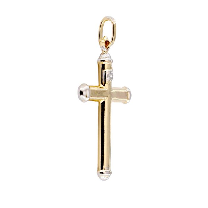 Pendente Forma Croce In Oro Giallo 18 kt - immagine 2