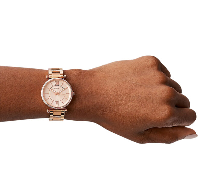 Orologio Donna Fossil Carlie Solo Tempo Acciaio Oro Rosa ES4301 - immagine 2