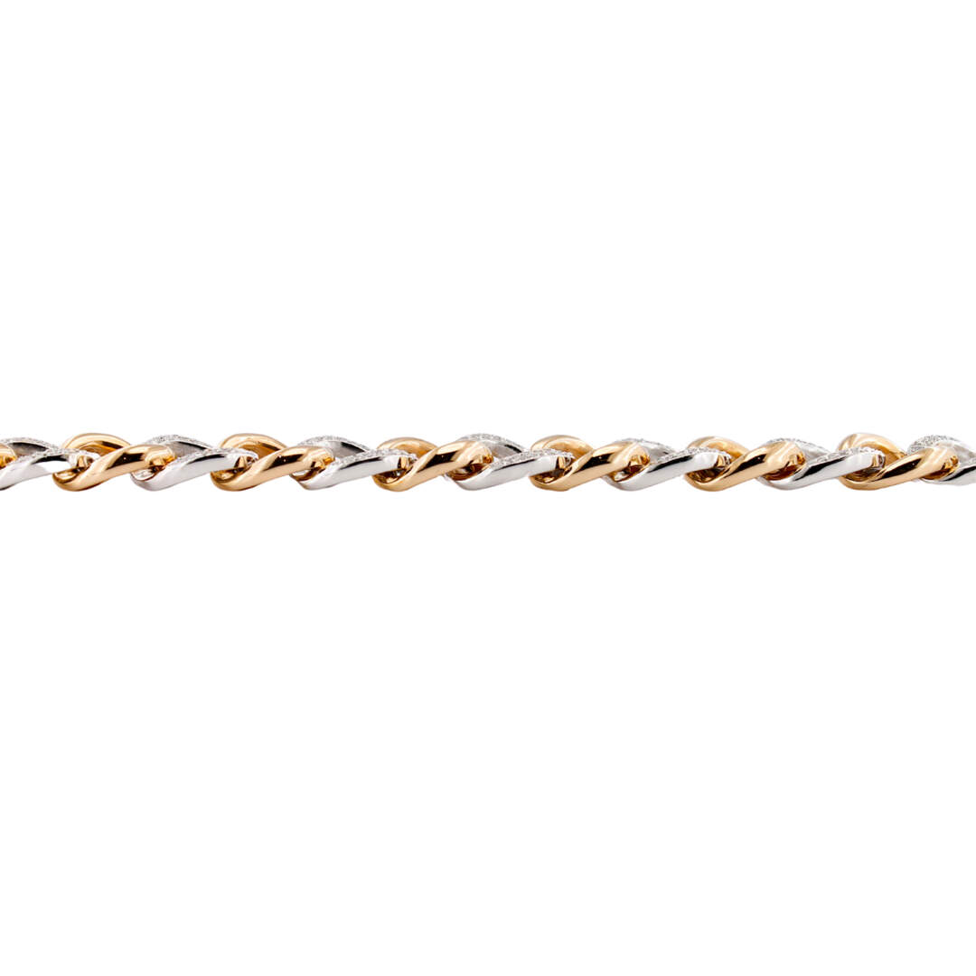 Bracciale A Catena Con Graffetta In Argento Sterling Placcato Oro Rosa: Regolabile 18-20 Cm, Regalo In Scatola