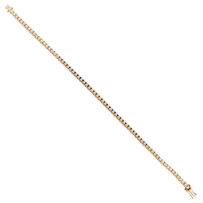 Bracciale Tennis in Oro Rosa 18 kt E Diamanti Naturali da 0,71 ct F Color - immagine 2