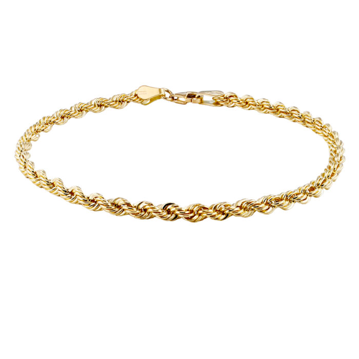 Bracciale Oro Giallo 18 kt Maglia Corda 18 cm - immagine 3
