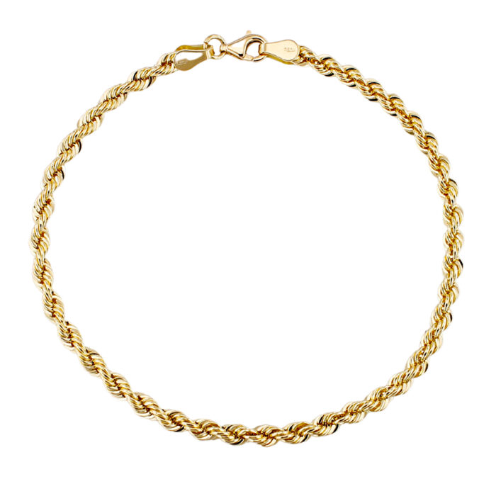 Bracciale Oro Giallo 18 kt Maglia Corda 18 cm - immagine 2