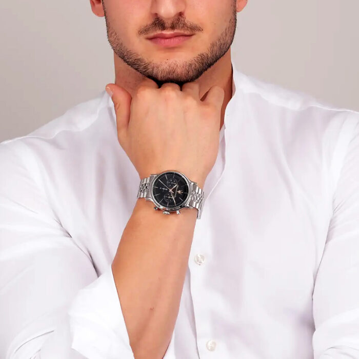 Orologio Uomo Maserati Epoca Cronografo Acciaio Nero R8873618017 - immagine 2