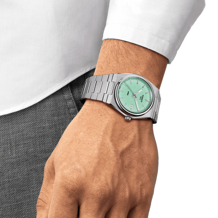 Orologio Uomo Tissot Nuovo PRX Turchese 40 mm T1374101109101 - immagine 2