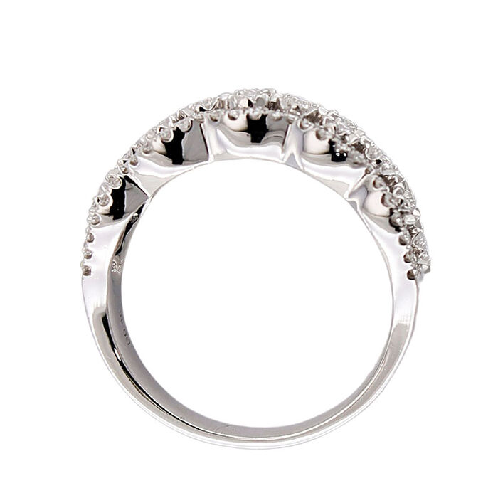 Anello Veretta Donna Giorgio Visconti Oro Bianco Diamanti Naturali 0,48 ct ABX16442 - immagine 2