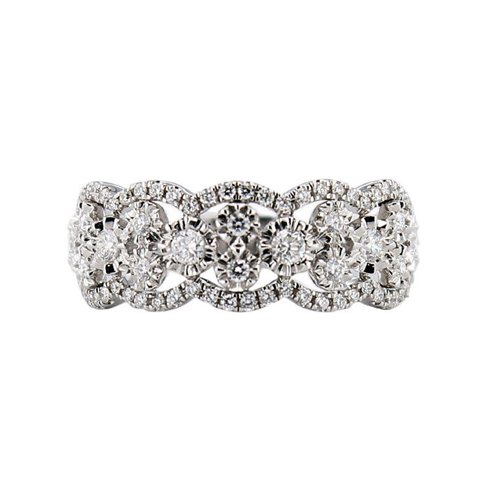 Anello Veretta Donna Giorgio Visconti Oro Bianco Diamanti Naturali 0,48 ct ABX16442 - immagine 4