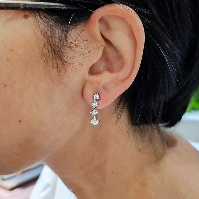 Orecchini Pendenti Donna Giorgio Visconti Oro E Diamanti Naturali BBX39160 - immagine 2