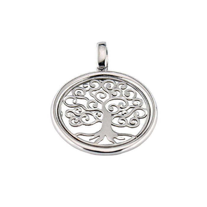 Ciondolo Collana Albero della vita Oro Bianco 18 kt - immagine 2