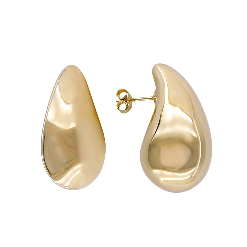 Orecchini A Goccia Grandi In Oro Giallo 9 Carati – Design Traforato – Carissima Gold