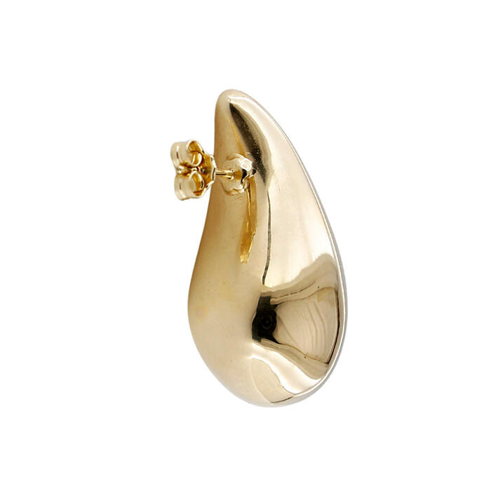 Orecchini Donna Oro Giallo 18 kt Forma Goccia Medi Elettroformati - immagine 3