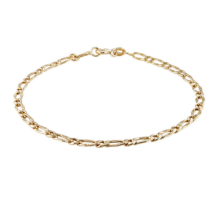 Bracciale Unisex In Oro Giallo 18 kt Catena Diamantata Laser - immagine 3