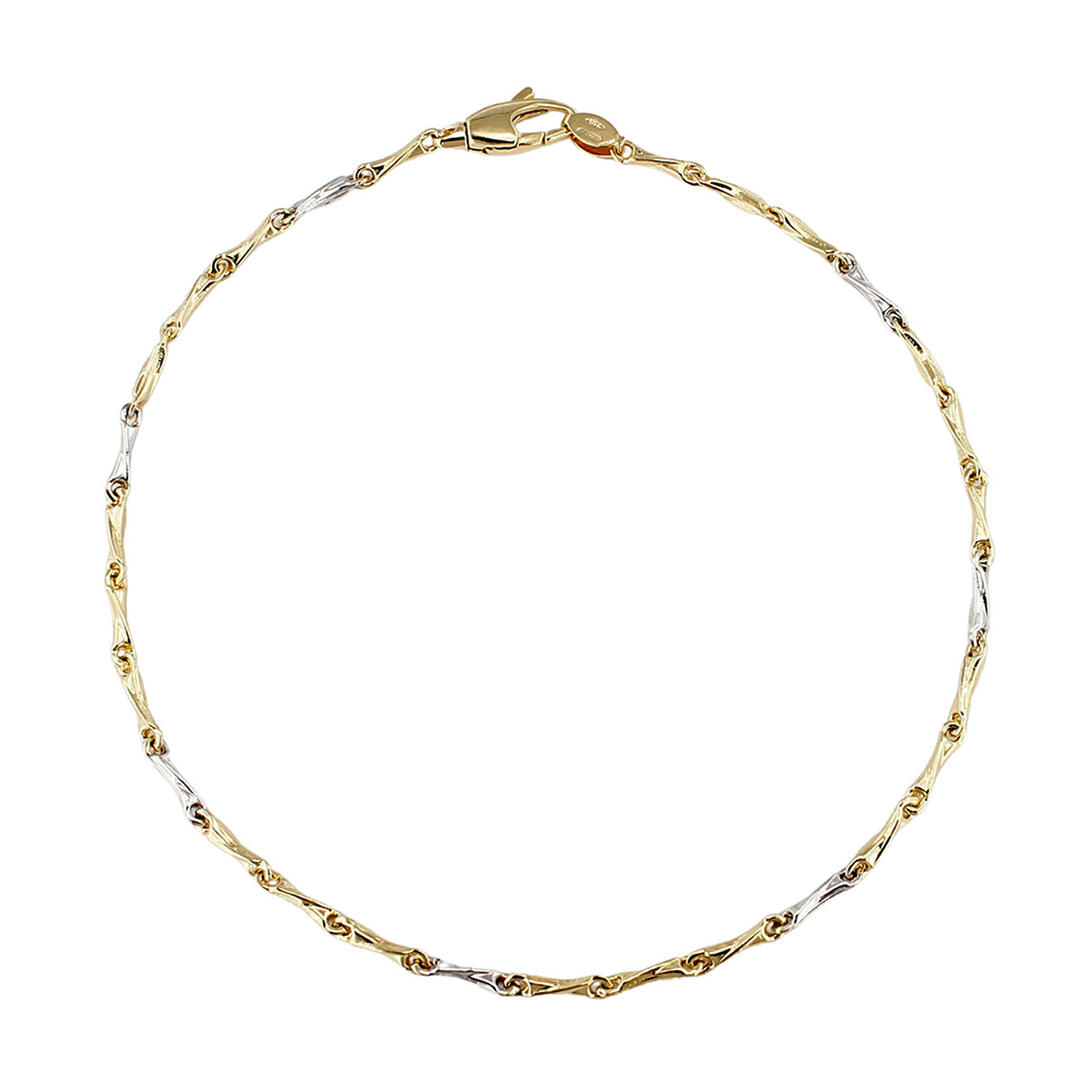 Bracciale Rigido Vintage A Strati – Stile Bambù E Graffetta – Color Oro – Gioiello Regolabile Per Donna E Ragazza