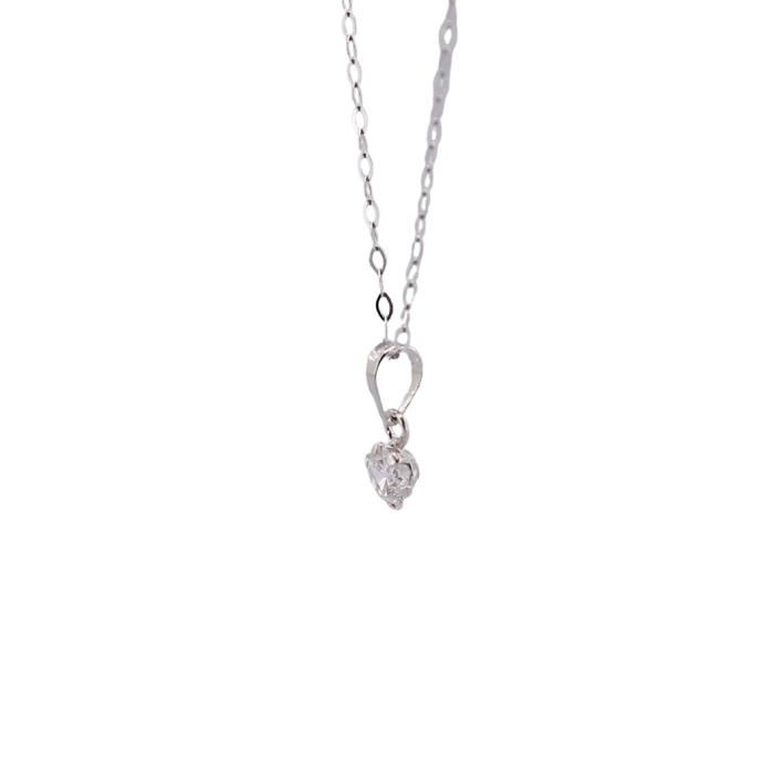 Collana Donna Punto Luce Oro Bianco 18 kt e Zircone - immagine 3