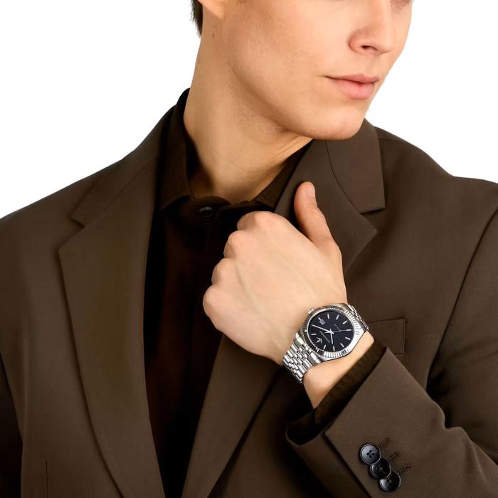 Orologio Uomo Lucien Rochat Bienne Acciaio Nero 41 mm R0453124008 - immagine 2