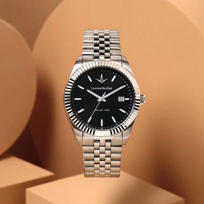 Orologio Uomo Lucien Rochat Bienne Acciaio Nero 41 mm R0453124008 - immagine 3
