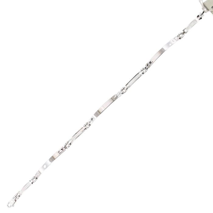 Bracciale Uomo Semirigido Oro bianco 18 kt Laser - immagine 3