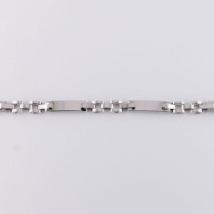 Bracciale Uomo Semirigido Oro bianco 18 kt - immagine 2