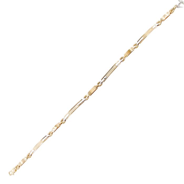 Bracciale Uomo Semirigido Oro giallo e bianco 18 kt - immagine 3