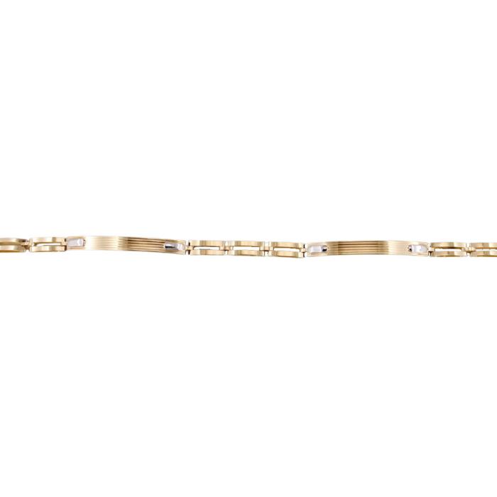 Bracciale Uomo Semirigido Oro giallo e bianco 18 kt - immagine 3