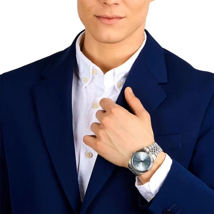 Orologio Uomo Lucien Rochat Bienne Acciaio Grigio R0453124007 - immagine 2