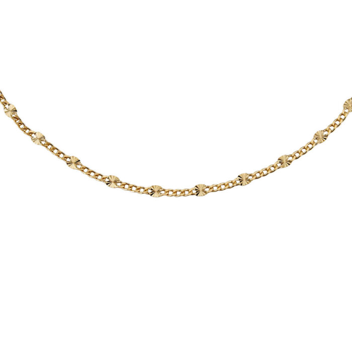 Bracciale Bimba catena e lastrine diamantate laser In Oro giallo 18 kt - immagine 2