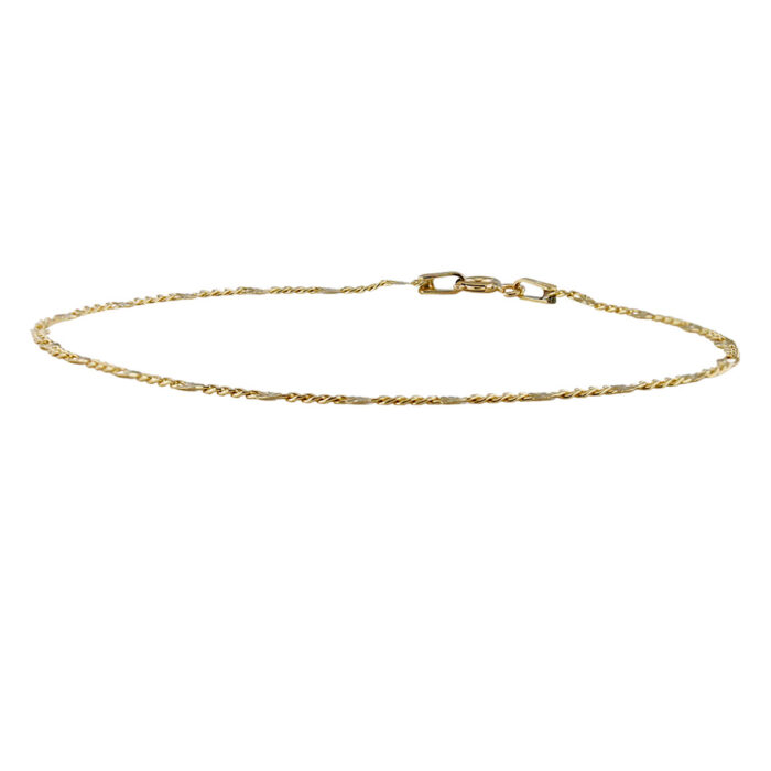 Bracciale Bimba catena e lastrine diamantate laser In Oro giallo 18 kt - immagine 3