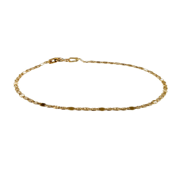 Bracciale Bimbo In Oro giallo 18 kt lastrine diamantate laser - immagine 2