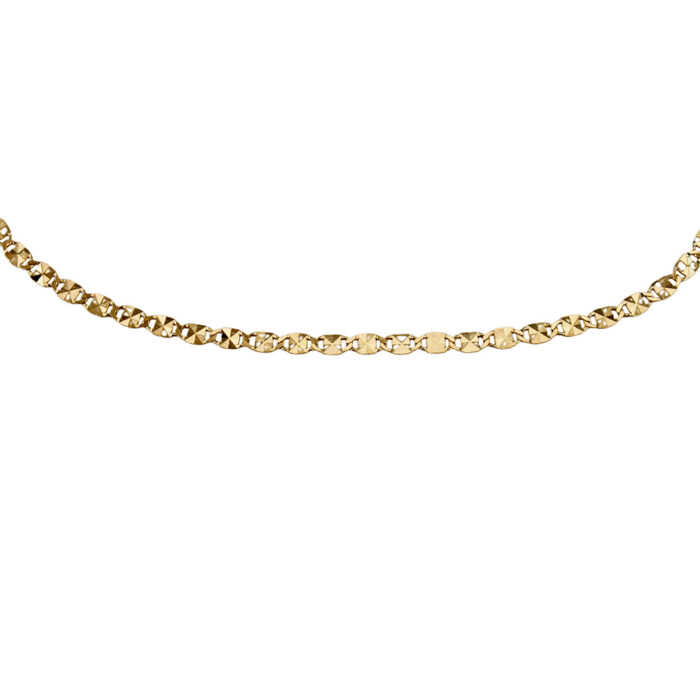 Bracciale Bimbo Maglia In Oro giallo 18 kt lastrine diamantate laser - immagine 2