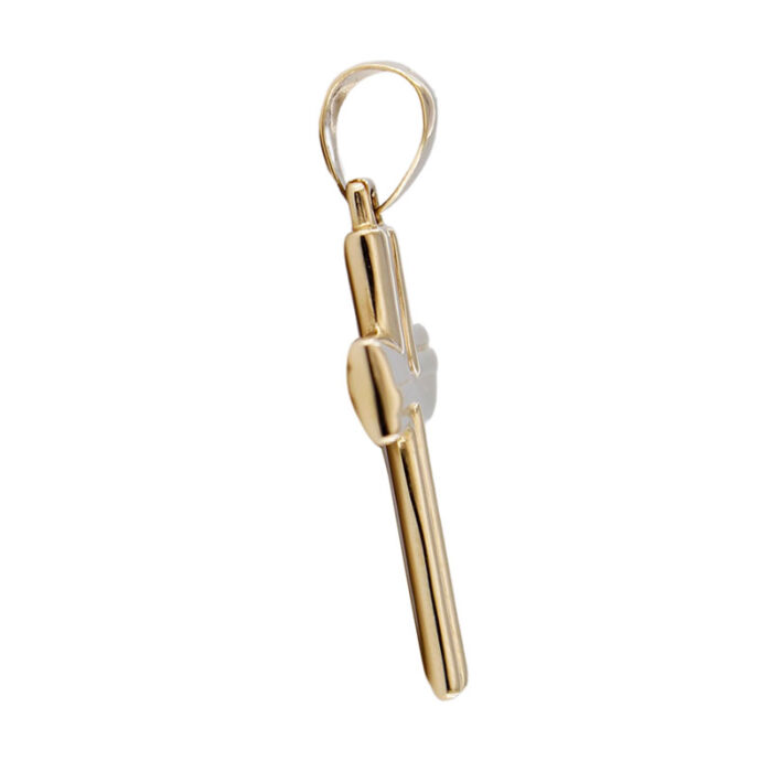 Croce per collana Classica In Oro Giallo 18 kt lucido - immagine 3