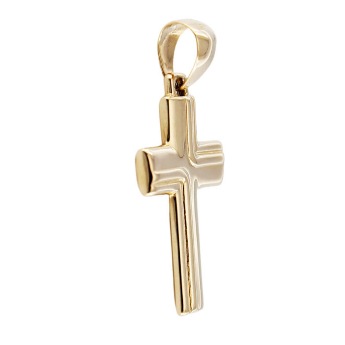 Croce per collana Classica In Oro Giallo 18 kt lucido - immagine 2