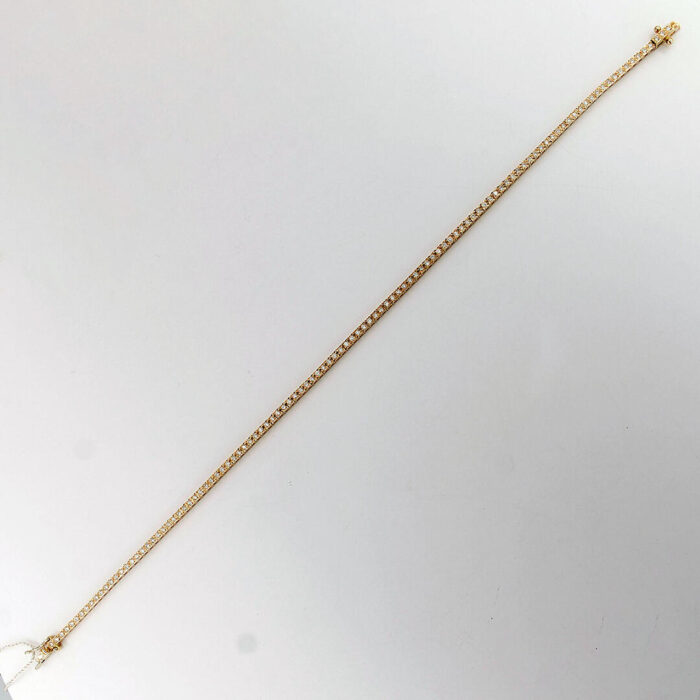 Bracciale Tennis in Oro Rosa 18 kt E Diamanti Naturali da 1,27 ct F - immagine 2