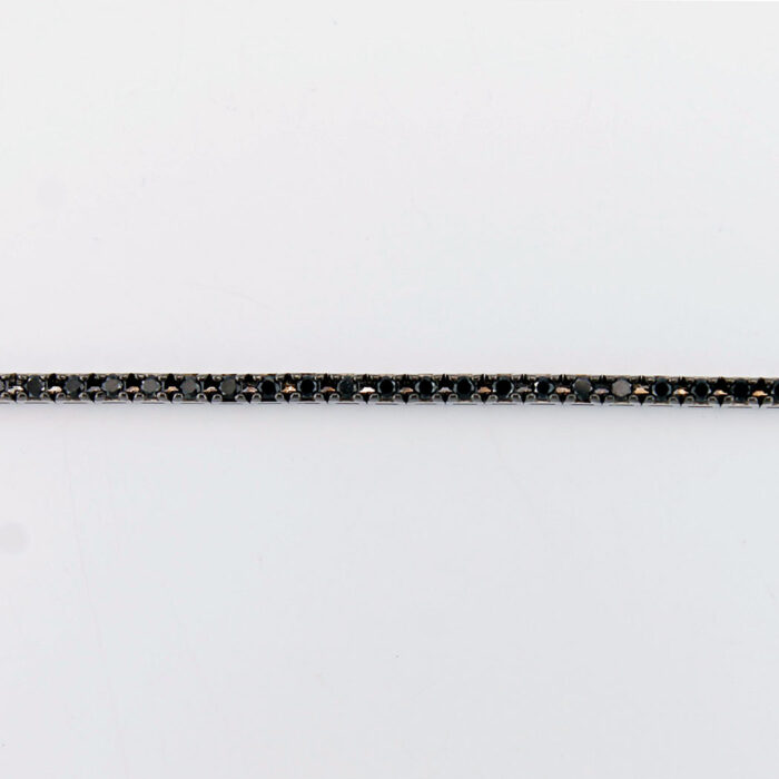 Bracciale Tennis Oro Bianco 18 kt Diamanti Naturali Black da 0,90 ct - immagine 2