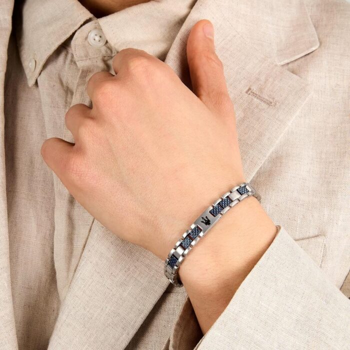 Bracciale Uomo Maserati J Acciaio Blu JM225AVD87 - immagine 2