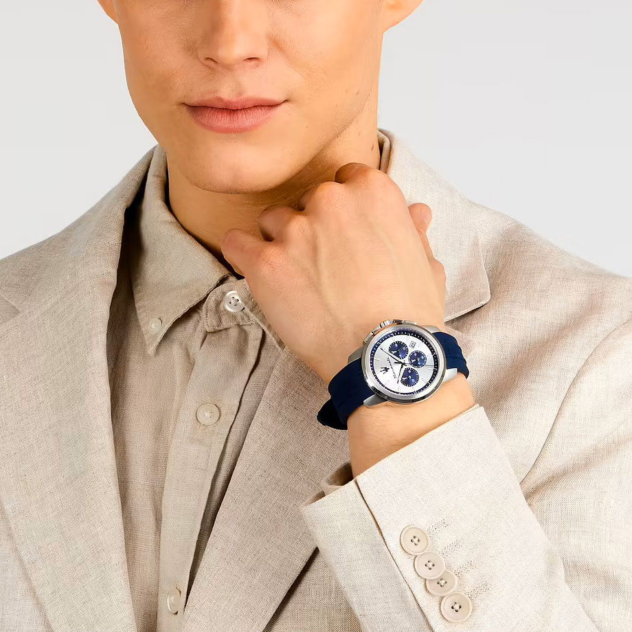 Maserati Blue Edition Orologio Uomo Acciaio - Cronografo Quarzo 45mm (R8873612054)