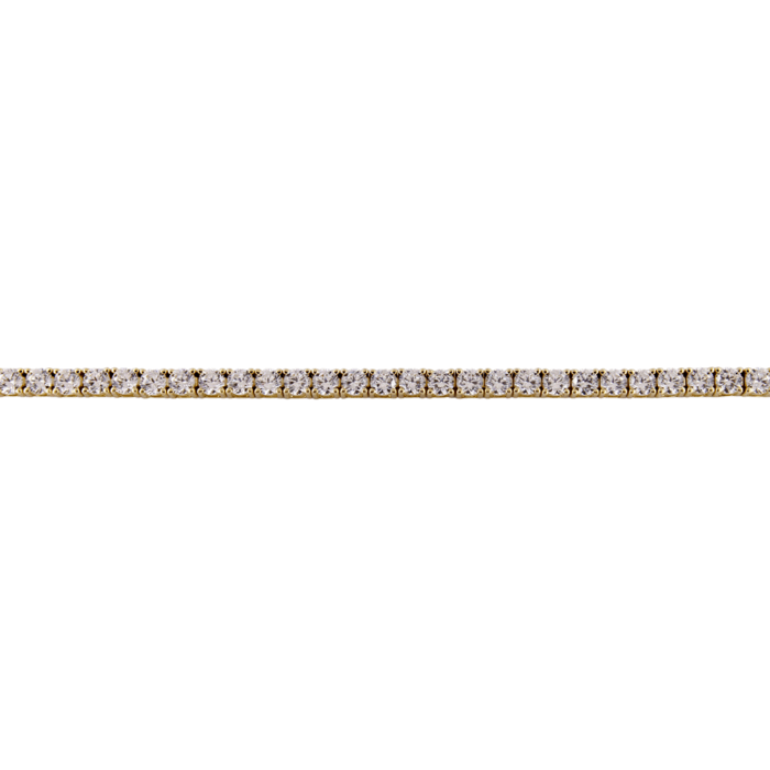 Bracciale Tennis in Argento 925 Dorato con Zirconi da 3 mm - immagine 3