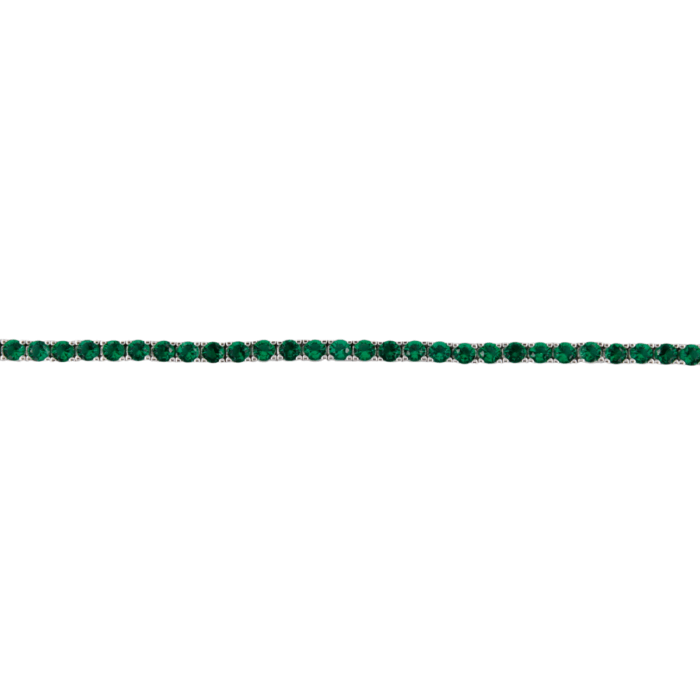 Bracciale Tennis in Argento 925 con Zirconi Verde Smerlaldo da 2 mm - Unisex - immagine 3