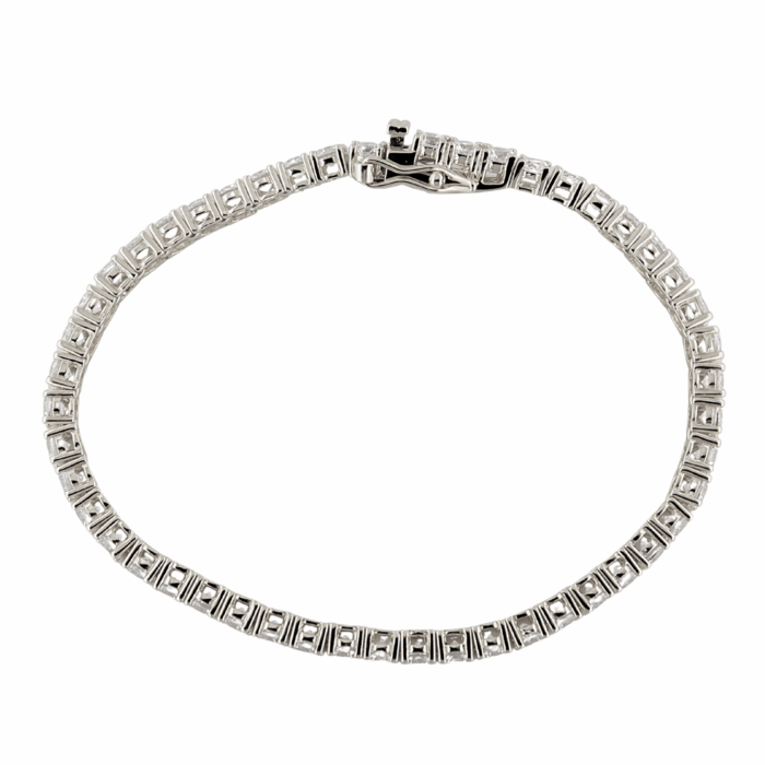 Bracciale Tennis in Argento 925 con Zirconi da 3 mm - Unisex - immagine 2