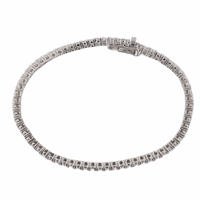 Bracciale Tennis Classico in Argento 925 con Zirconi da 2 mm - Unisex - immagine 3
